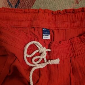 NWT Old Navy, Women's L, High Waist, Barrel Leg, Relaxed Waist, ORANGE